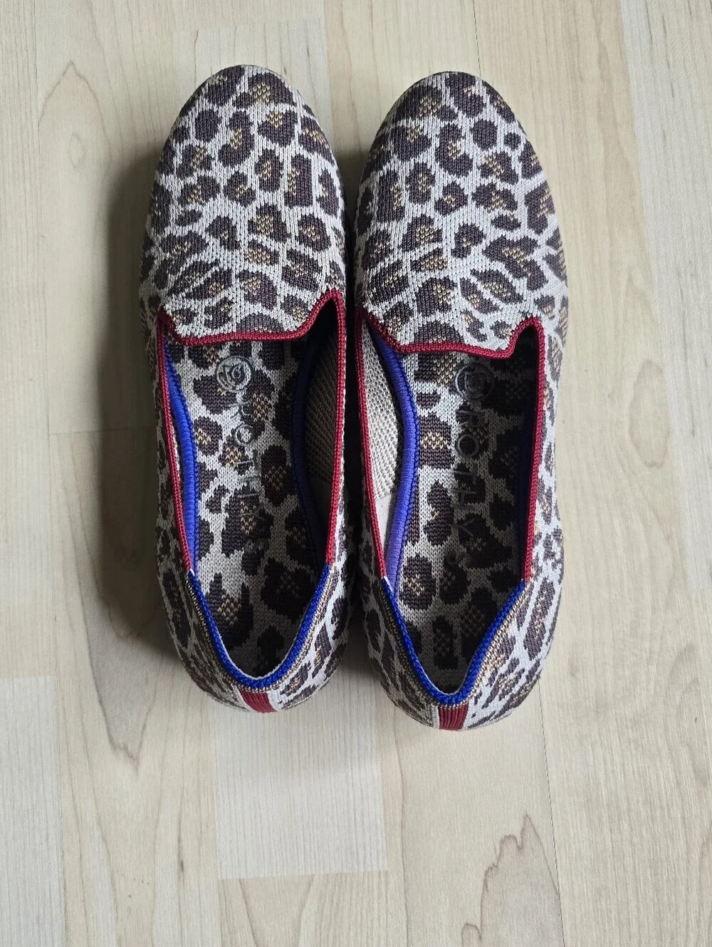 Rothy's The Loafer Shoes Retired Mocha Spot Leopard  Size 6.5